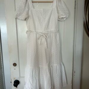 Draper James RSVP White Eyelet Midi Dress